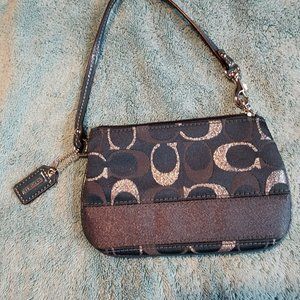 Teal Coach wristlet